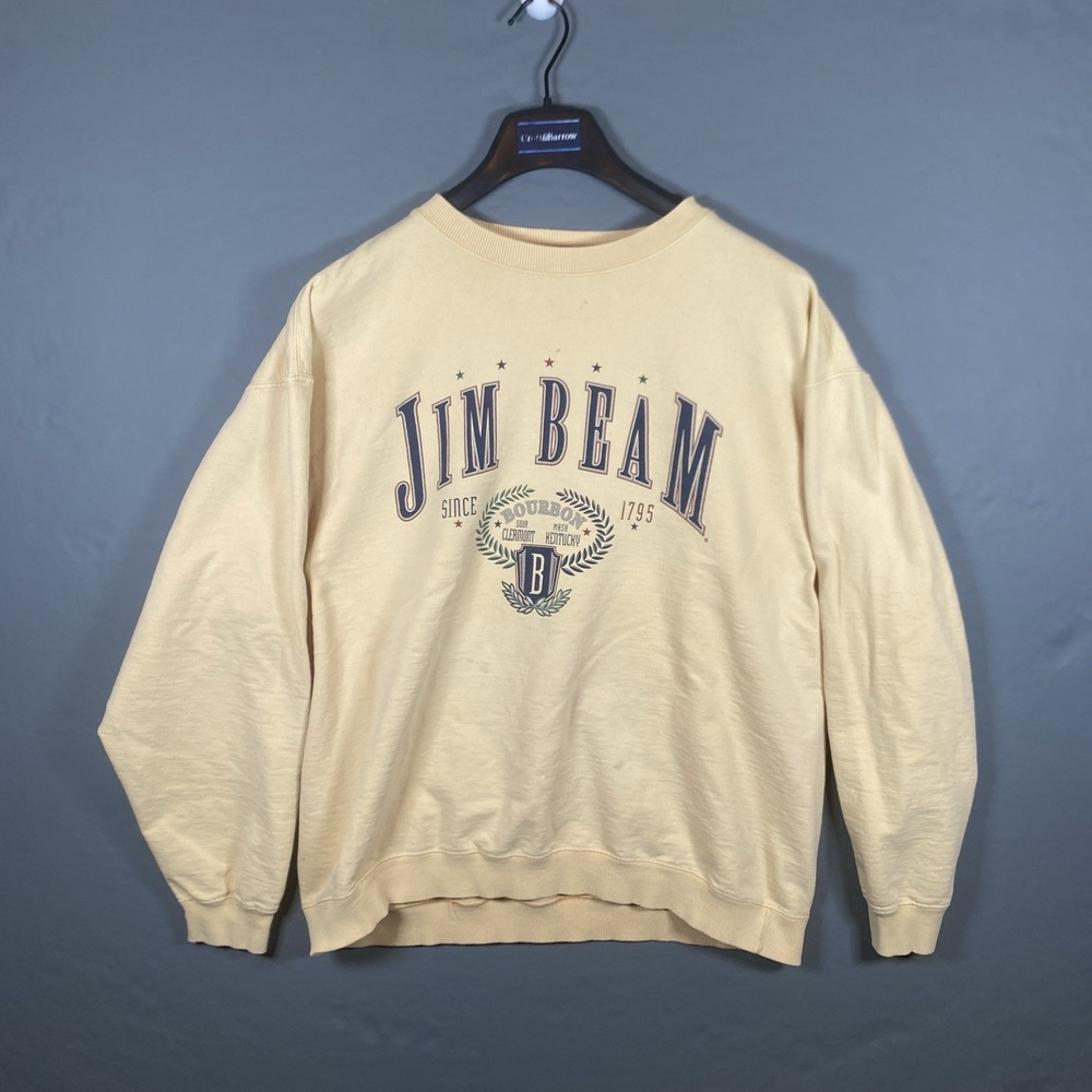 Vintage Jim Beam Bourbon Sweatshirt Large Gear For Sports Made In USA